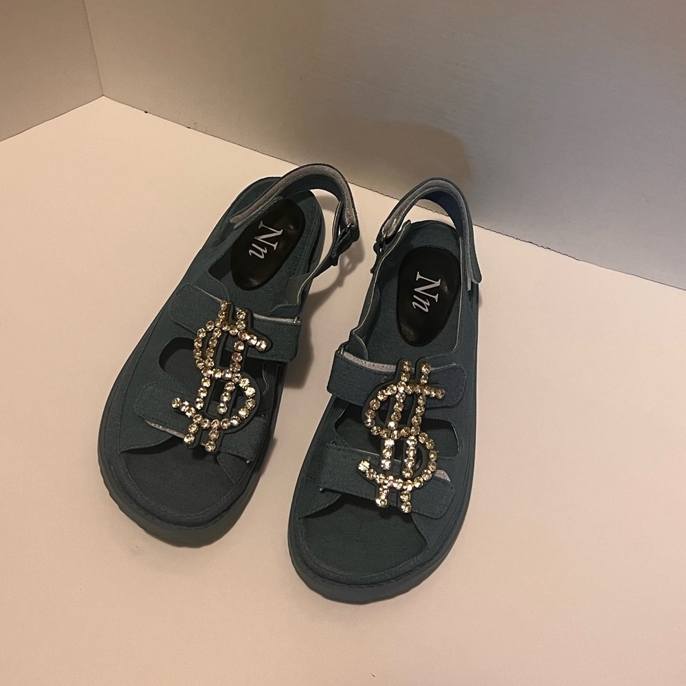 Denim sandals